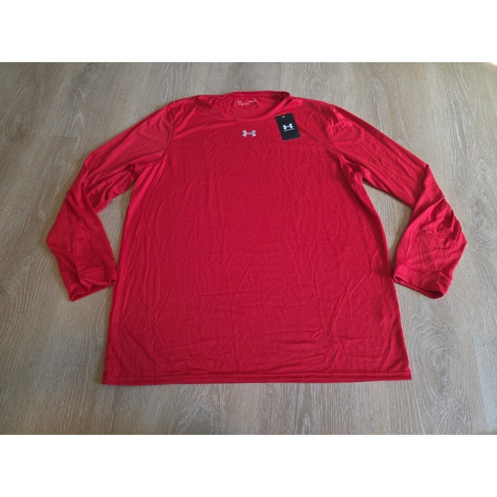 UNDER ARMOUR MEN'S LOCKER TEE 2.0 LONG SLEEVE XLARGE 1305776-RED
